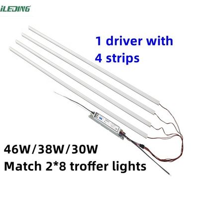 120-277V / 120-347V LED Troffer Nachrüstung 3CCT 3Power Auswahlbare magnetische lineare Nachrüstung Kit