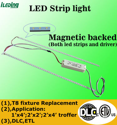 120-277V / 120-347V LED Troffer Nachrüstung 3CCT 3Power Auswahlbare magnetische lineare Nachrüstung Kit