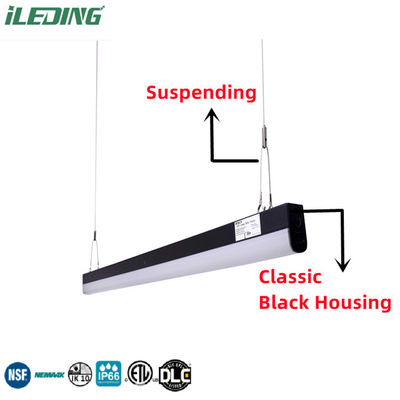 120-277V 34W 50000 Stunden Frosted LED Batten Light Leuchten für gewerbliche Büros