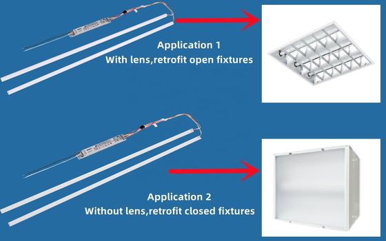 Lineare Nachrüstung Kit Licht 46W Leuchten mit 85 CRI Ra und Treiber 120-277V / 120-347V