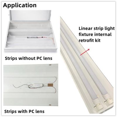 IP44 Led Retrofit Licht Magnetische Lineare Nachrüstung Kit Troffer 2*4 5000K 35W 28W 20W SMD2835