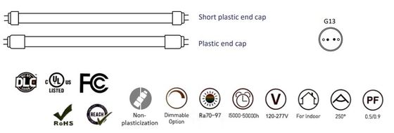 Büro/Lager/Hotel/Landschaft LED-Röhren 17W 1200mm 220-240V Eingangsspannung angepasst