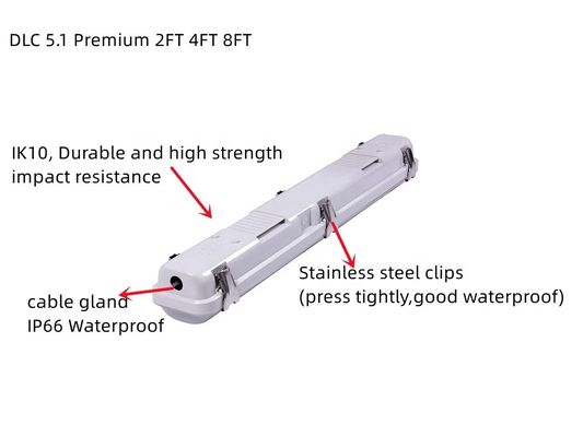 80 Ra Unterstützung Dimmer Industrie 8FT Led Dampf Enge High Bay Tri-Proof 90W 75W 65W Wasserdichte Leuchten