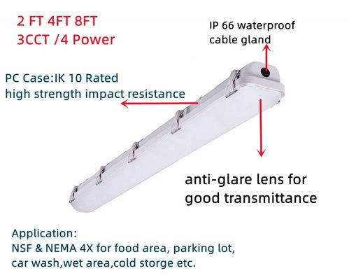 DLC IP66 35W 46W 4FT LED-Dampfstrahler für Garage für langlebige Beleuchtungslösungen
