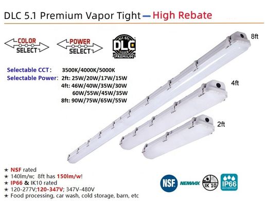 ETL DLC aufgeführt LED-Dampf-Tight Light 4FT 46W 38W 30W für Lagerhaus-Tri-proof-Leuchten